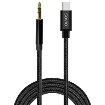 Kabel audio Savio CL-188 2m czarny męski do męskiego