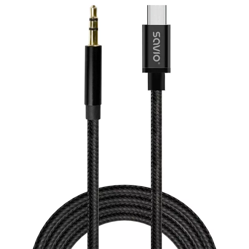 Kabel audio Savio CL-188 2m czarny męski do męskiego