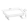 Podnóżek MACLEAN MC-460 ergonomiczny amortyzowany metalowy podnóżek, antypoślizgowa podstawa, kąt nachylenia -20–20°, maks. obciążenie 20 kg, czarny