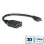 VALUE High Speed - kabel wideo/audio/sieciowy - HDMI - HDMI, 19-pin (W) - Mini-HDMI, 19-pin (M) - 15 cm - ekranowany - czarny (11.99.5586)
