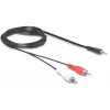 Kabel audio 3,5 mm/2 x RCA DeLOCK 84212
