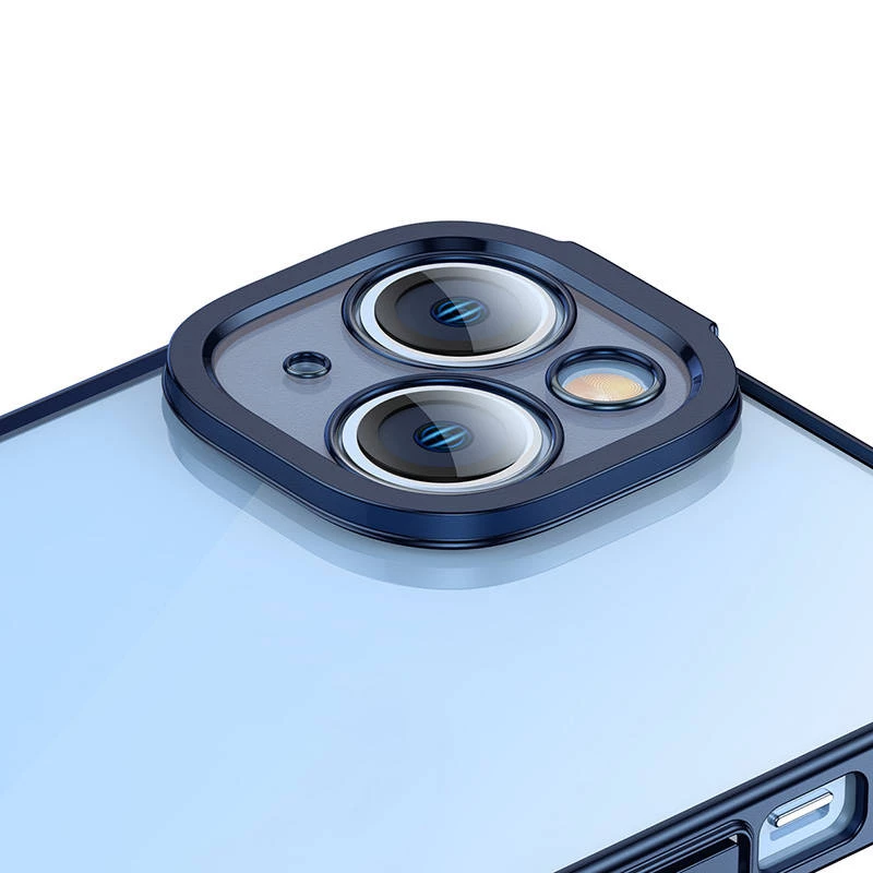 Zestaw etui ochronnego i szkła hartowanego Baseus do iPhone 14 Plus — błyszczący przezroczysty niebieski