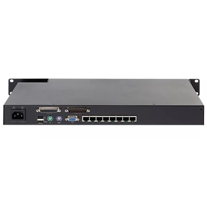 Przełącznik KVM APC KVM0108A, 8-portowy PS/2 VGA, rack 1U, 1600x1200, czarny