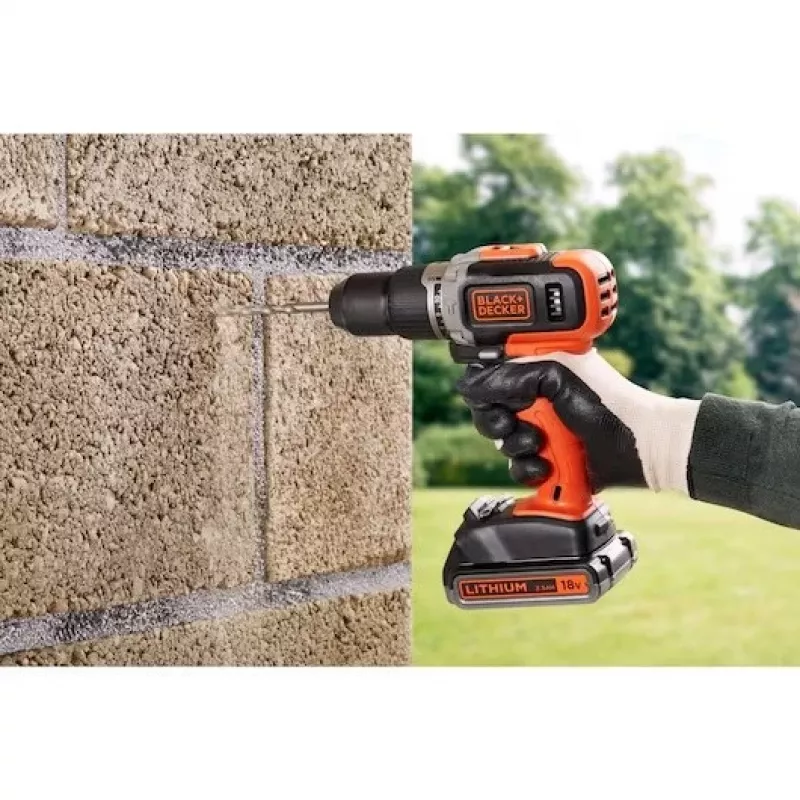BLACK & DECKER | Wiertarko-wkrętarka akumulatorowa z baterią 2.0 Ah/4.0 Ah | BCD003MEM2K-QW | 18 V | 2.0/4.0 Ah | Litowo-jonowa