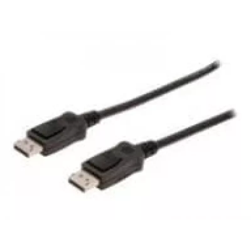 Kabel połączeniowy DisplayPort z zatrzaskami 1080p 60Hz FHD Typ DP / DP M / M czarny 1m