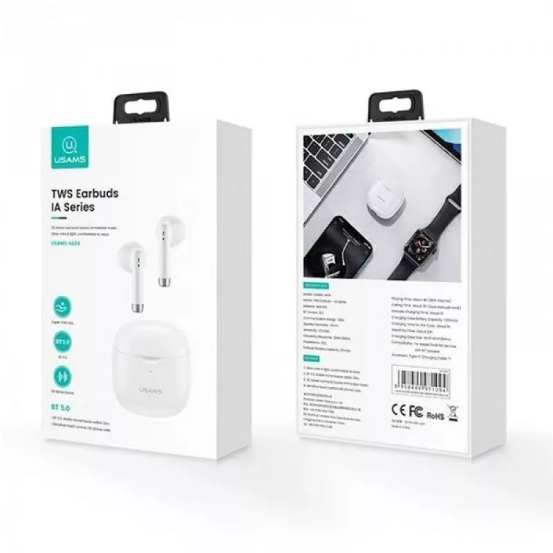 Słuchawki Bluetooth Usams TW S 5.0 IA Series biały