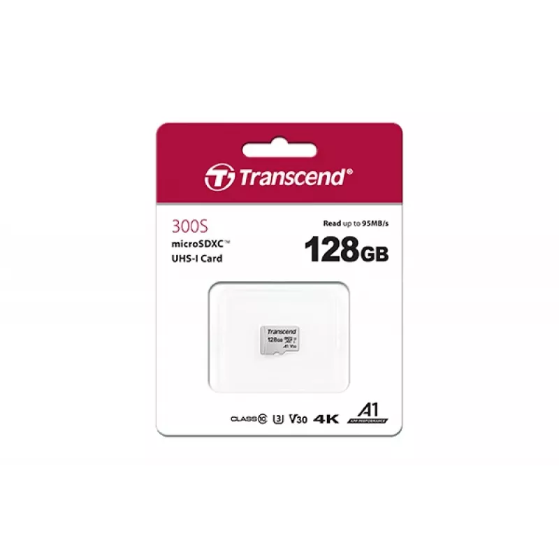 Transcend 128 GB MicroSDXC SD300S z adapterem