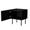 Szafka nocna Cama meble LUCCA, 2 szt., 47x40x52 cm, czarna, MDF/płyta wiórowa
