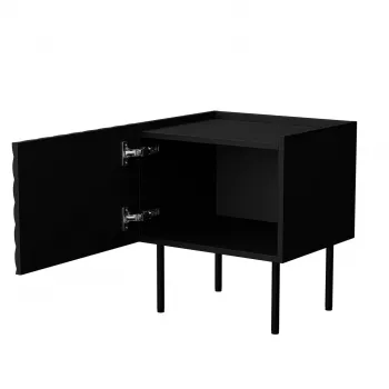Szafka nocna Cama meble LUCCA, 2 szt., 47x40x52 cm, czarna, MDF/płyta wiórowa