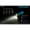 Latarka na klucze Nitecore TIKI GITD niebieski — szara, ładowana przez USB, 1 lm, 55 mm, 12 g, IP66, odporna na wstrząsy