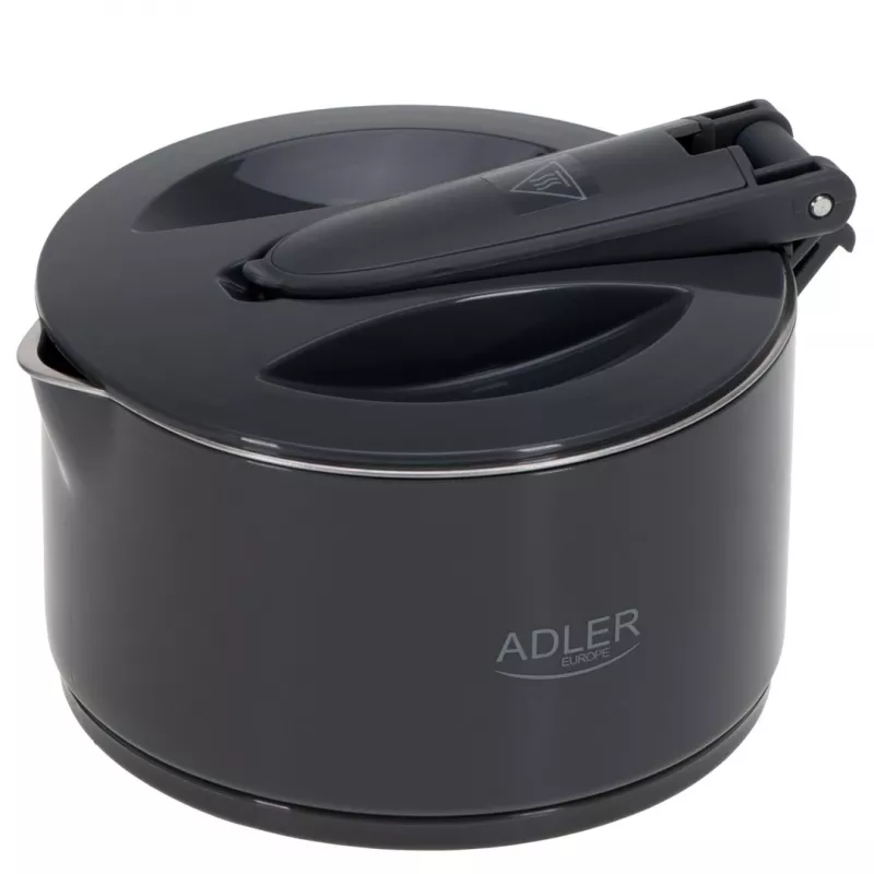 Czajnik elektryczny Adler AD 1377G, pojemność 0,6 L, 600 W, szary, tworzywo/silikon/stal nierdzewna