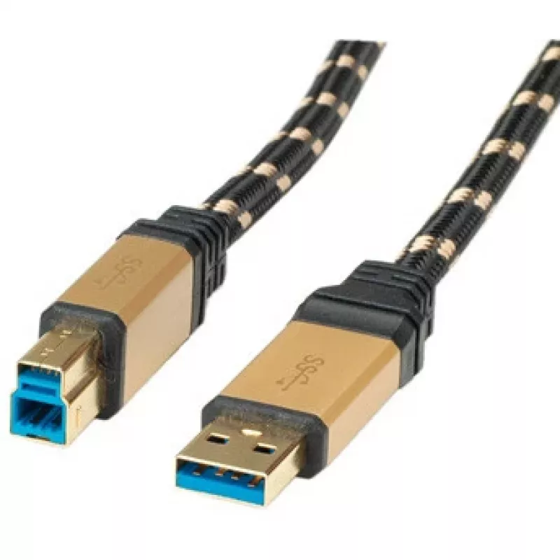 Kabel USB 3.0 ROLINE GOLD Typ A M - B M 3,0 m
