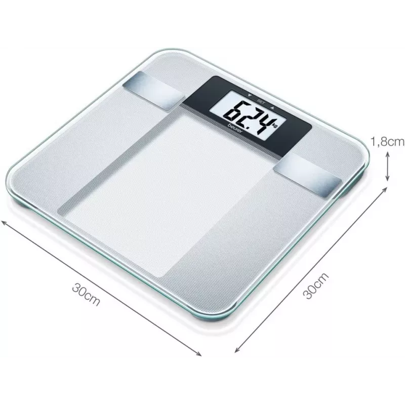 Beurer BG 13 Square szary, Transparent Elektroniczna waga osobowa