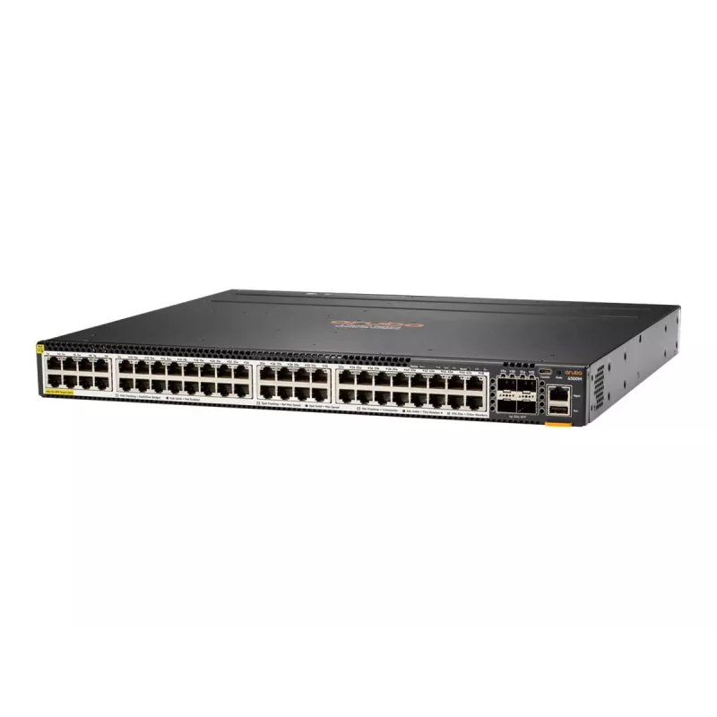 Hewlett Packard Enterprise HPE Aruba 6300M - Switch - L3 - zarządzalny - 48 x 100/1000/2,5G/5G (PoE+) + 4 x 1 Gigabit / 10 Gigabit / 25 Gigabit / 50 Gigabit SFP56 (Uplink / Stacking)