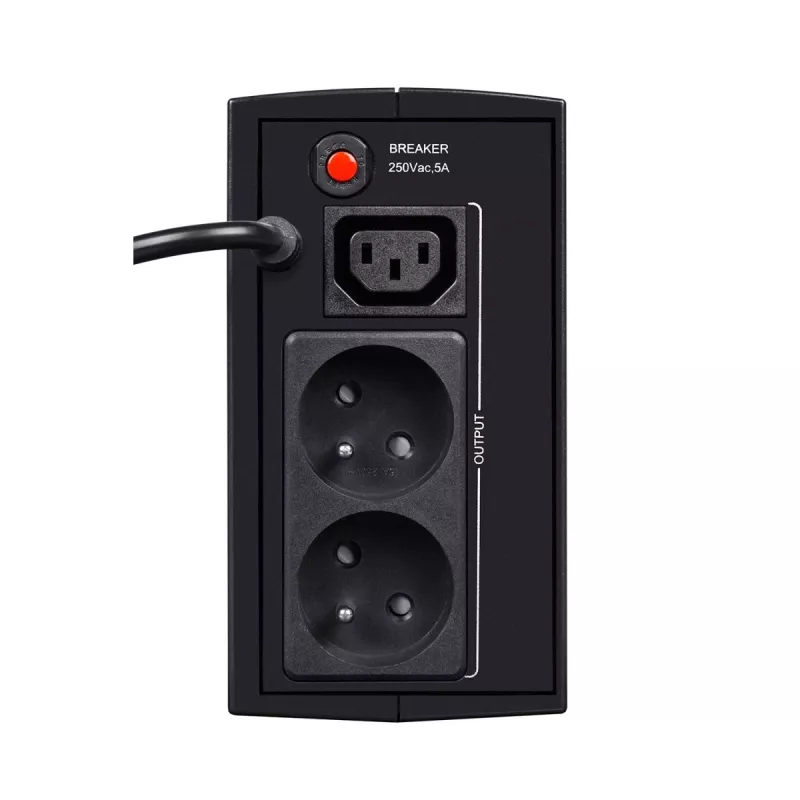 Zasilacz awaryjny UPS EVER DUO 350 AVR, line-interactive tower, 0,35 kVA (245 W), 2x gniazda C13, bateria VRLA 12 V 5 Ah