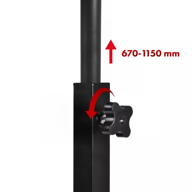 Maclean mobilne biurko pod laptopa, czarne, 80x60 cm, maks. 50 kg, regulacja wysokości 67-115 cm, MC-124 B