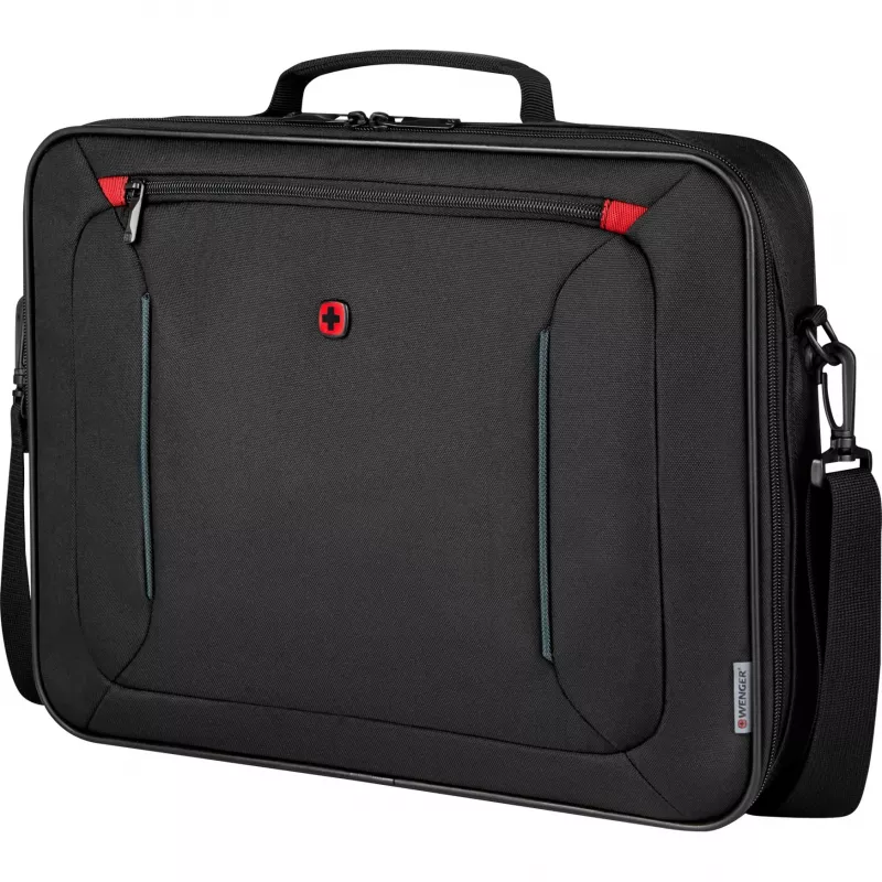 Pokrowiec na laptopa Wenger BQ 16 Clamshell — wodoodporna czarna torba na laptopa 16 cali, trwałe etui ochronne
