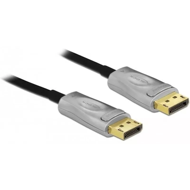 DeLOCK - Kabel DisplayPort - DisplayPort (M) na DisplayPort (M) - DisplayPort 1,4 - 15,0 m - obsługa 8K UHD (7680 x 4320) - czarny (85886)