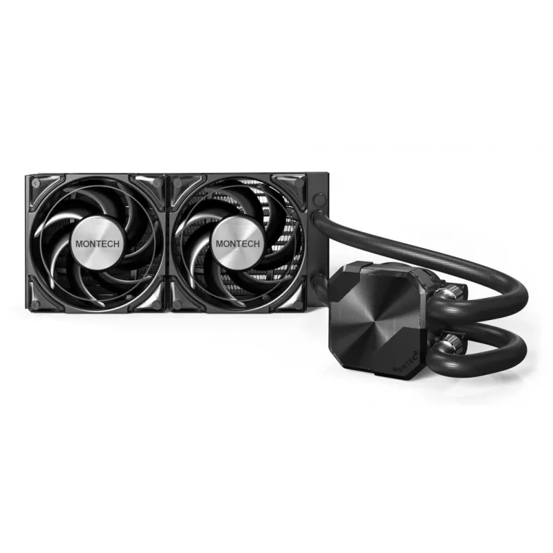 Montech HyperFlow Silent 240 Chłodzenie procesora All-in-one chłodnica cieczy 12 cm Czarny 1 szt.