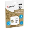 EMTEC Gold+ - Karta pamięci flash (z adapterem SD) - 64GB - Klasa 10 - microSD - Złota (ECMSDM64GXC10GP)
