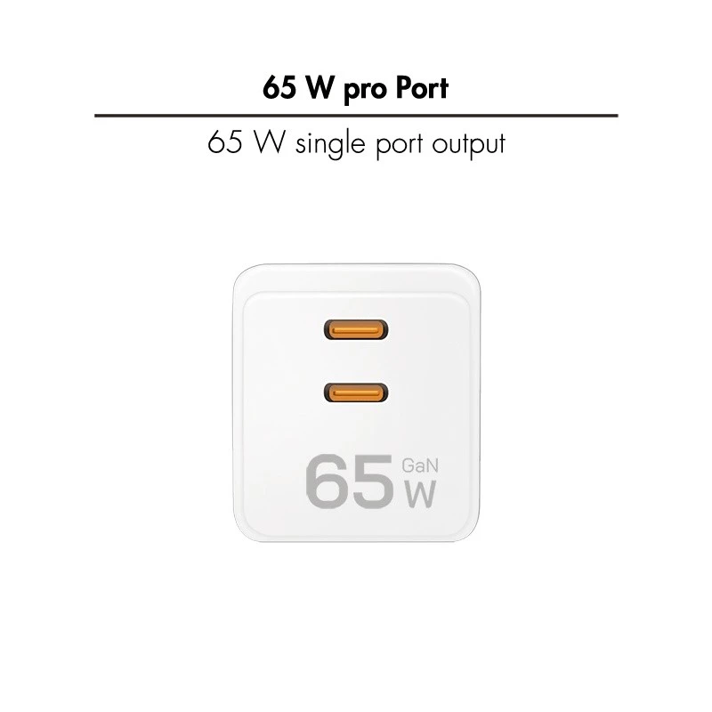 Adapter podwójny USB 65W, 2xUSB-C, biały