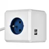 Allocacoc 2402BL/FREUPC przedłużacz zasilania 1,5 m 4 gniazda AC Wewnętrzny Niebieski, Biały
