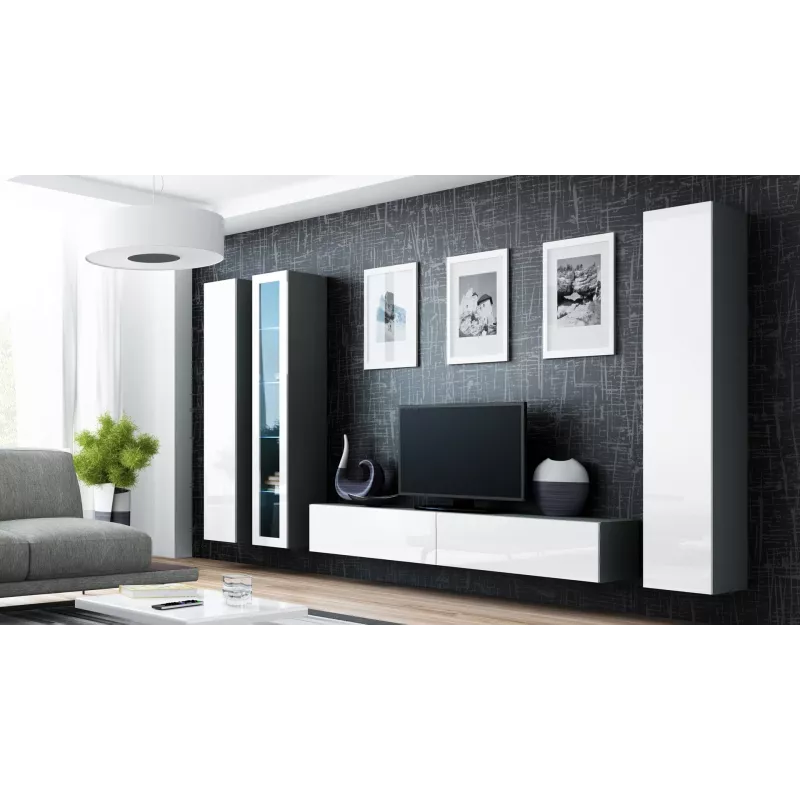 Cama pełna Szafka VIGO '180' 180/40/30 dąb sonoma/biały połysk