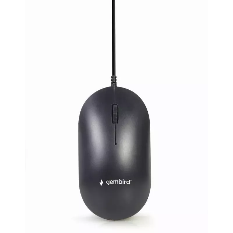 Przewodowa klawiatura pełnowymiarowa z myszą Gembird KBS-UML-01 — USB, QWERTY US, 104 klawisze, czarna