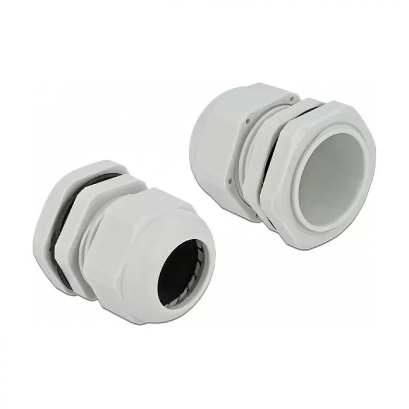 Dławik kablowy DeLOCK 60227 szary plastik 10 szt.