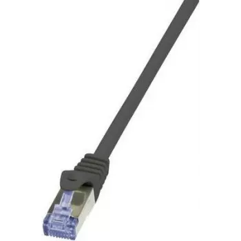 LogiLink PrimeLine – kabel krosowy – RJ-45 (M) do RJ-45 (M) – 20 m – SFTP, PiMF – kabel surowy kat. 7 – bezhalogenowy, formowany, nieplączący się – czarny