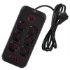Listwa zasilająca MACLEAN MCE389 B — 6 gniazd, 4×USB-A + 1×USB-C, 110–240 V, 2,1 A, 2500 W, kabel 1,5 m, czarna