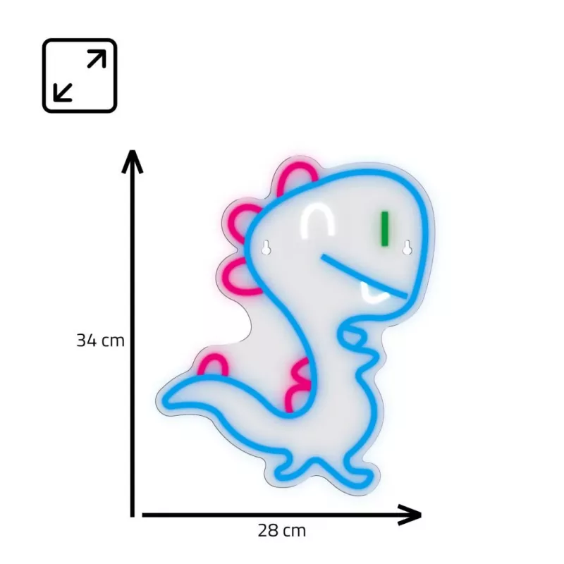 Dekoracyjne światło neonowe MANTA SNL56MT Styl dinozaura — MANTA SNL56MT