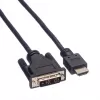 ROLINE Adapter kabel HDMI do DVI-D (Single Link) - 1,5m - Czarny (11.04.5516)