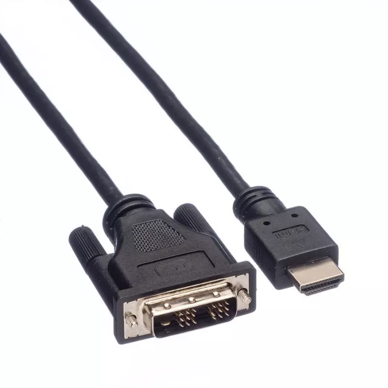 ROLINE Adapter kabel HDMI do DVI-D (Single Link) - 1,5m - Czarny (11.04.5516)