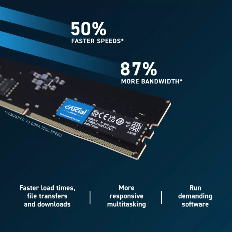 MEMORY DIMM 64GB DDR5-5600/KIT2 CT2K32G56C46U5 CRUCIAL
