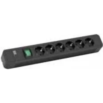 Power Extension Bachmann Primo 2 2m 6 AC Outlets Czarny