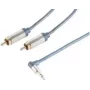 Kabel audio ShiverPeaks SP-PROFESSIONAL 0,75 m 3,5 mm 2 x RCA niebieski chrom