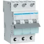 Hager MBS313. Prąd znamionowy: 13 A, Częstotliwość wejściowa AC: 50/60 Hz, Znamionowy prąd wyjściowy: 13 A. Typ: B, Maksymalna liczba modułów: 3 moduły. Szerokość: 52,5 mm, Głębokość: 70 mm, Wysokość