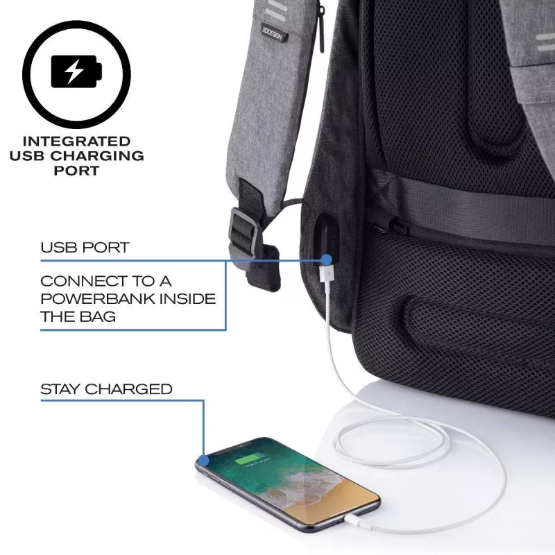 Plecak XD-Design Bobby Hero Small Szary Czarny
