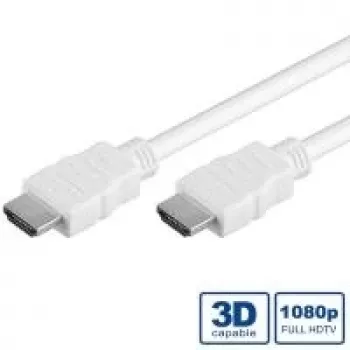 VALUE High Speed - Video-/Audio-/Network Cable - HDMI - HDMI, 19-pin (M) - HDMI, 19-pin (M) - 2 m - Shielded - White (11.99.5702)