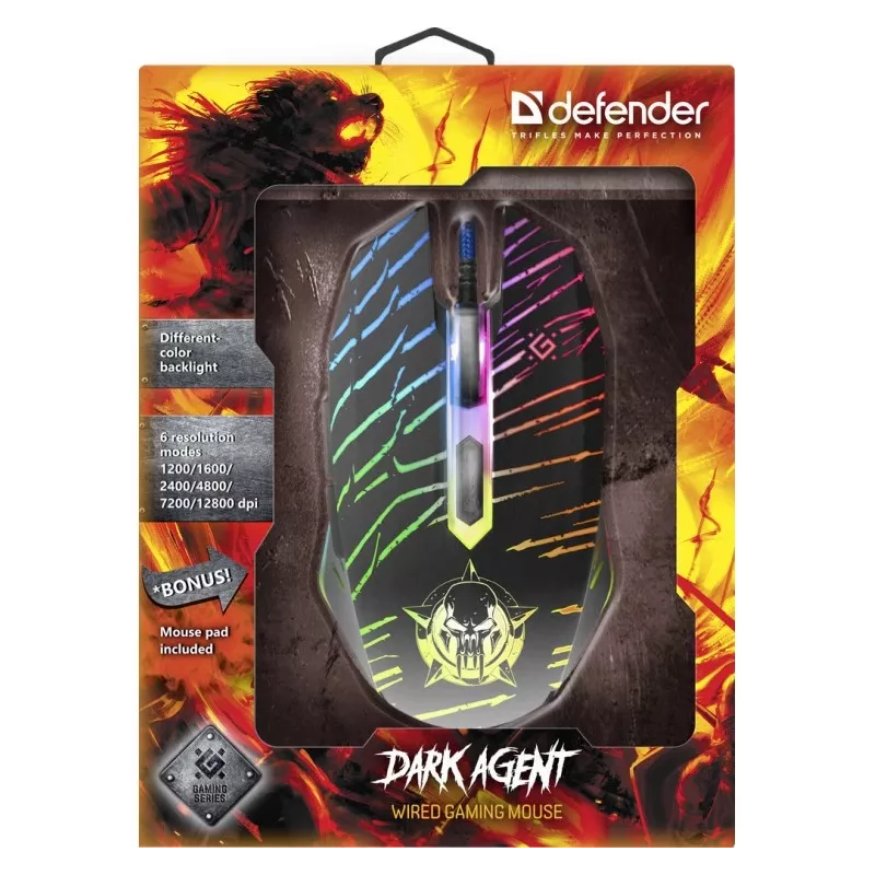 Mysz Defender DARK AGENT GM-590L USB Type-A