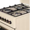 Kuchenka gazowo-elektryczna MPM MPM-56-KRM-14, 56 cm, 4 palniki gazowe, piekarnik elektryczny, kremowy