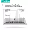 RENEW srebrny HP 724pu Series 7 Pro WUXGA Charging Monitor - 24 1920x1200 WUXGA 350-nit 100Hz AG, IPS, USB-C(100W)/HDMI/DisplayPort Daisy-Chain, 4x USB-A, RJ-45 LAN, height adjustab
