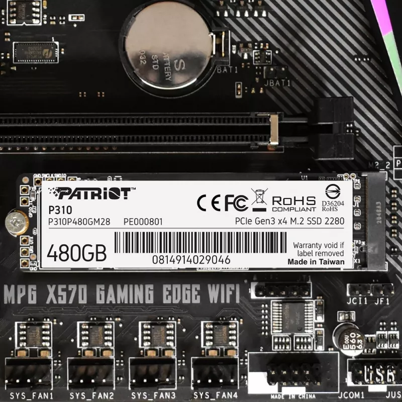 Dysk SSD Patriot Memory 480 GB M.2 PCI Express 3.0 NVMe P310