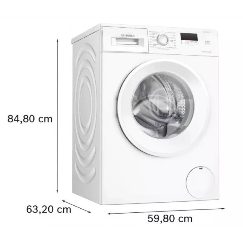 Pralka ładowana od przodu Bosch WGE02201PL — 8 kg, 1200 obr./min, bęben 55 l, wyświetlacz LED, inwerter