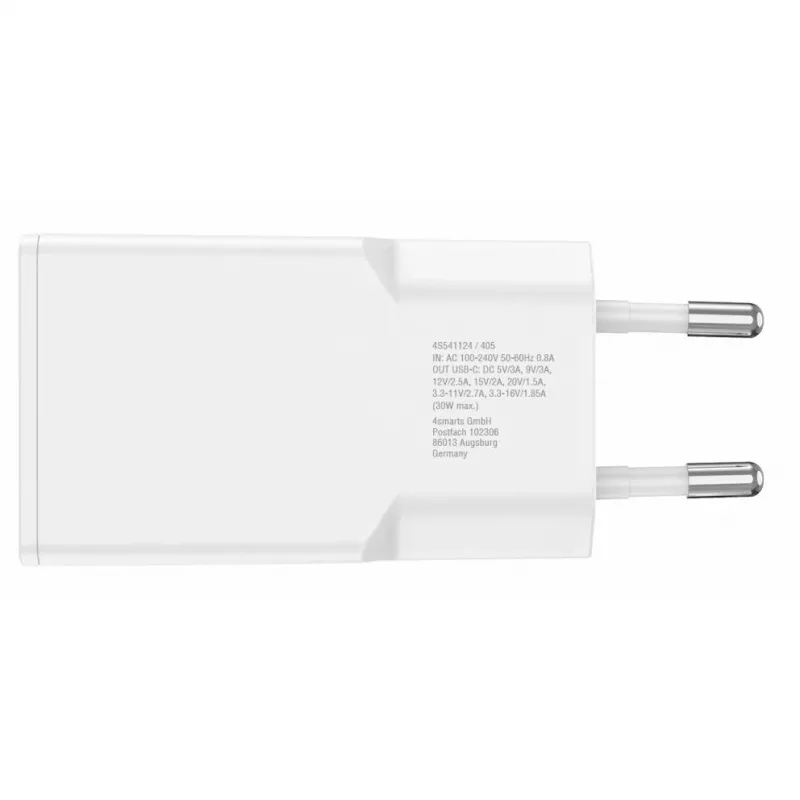 Ładowarka sieciowa 4smarts 541124 Smartfon Biała AC Szybkie ładowanie