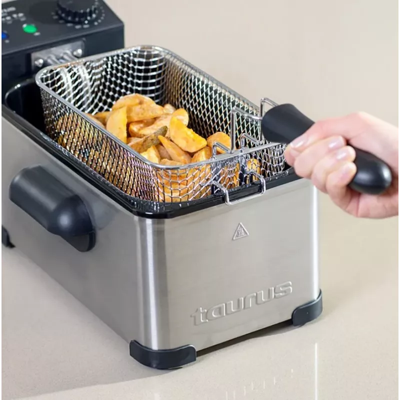 Frytownica Taurus Fry 3 Single — pojemność 3 L, 2000 W, stal nierdzewna, regulowany termostat 150–190 °C