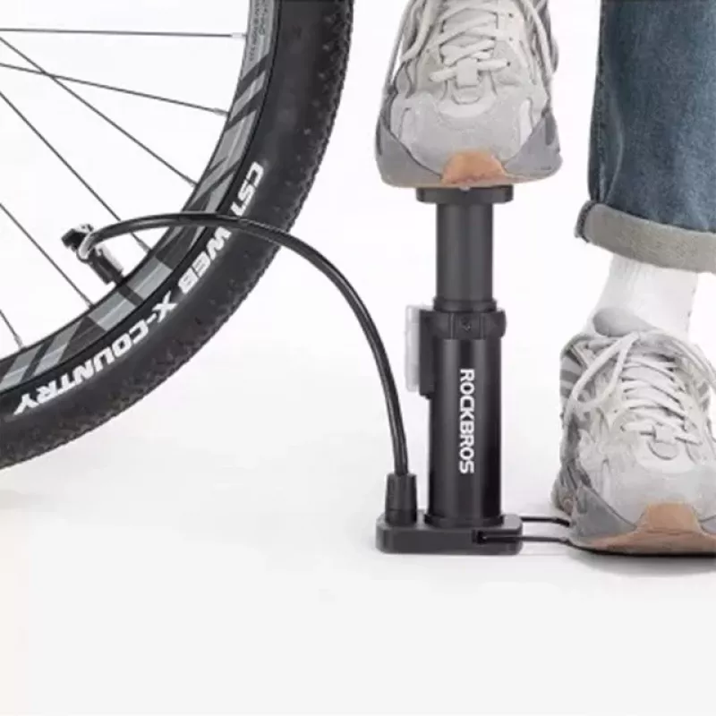 Rockbros 42610002001 Stojąca pompka rowerowa z manometrem Czarna