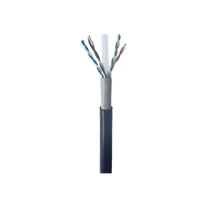 Kabel zewnętrzny Gembird CAT6 UTP LAN, drut, 305 m, czarny