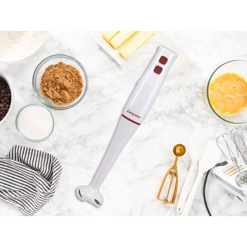 Blender ręczny Beper P102FRU003 czerwono-biały